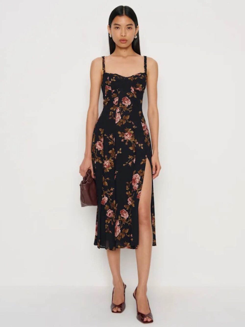 Reformation Katara Dress Black - Size 2
